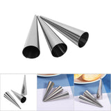 3pcs Pack Stainless Steel NOn Stick Dessert Cannoli Croissant Tubes Baking Tool Mold (S) In Australia - Darrahopens