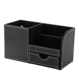 1Pc Wooden Leather Multifunction Desk Stationery Organizer Storage Box Pen Pencil Holder Case In Australia - Darrahopens
