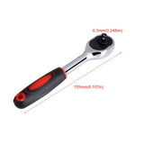 1PC Heavy Duty 1/4" Drive Quick Release Ratchet Socket Wrench Hand Bike Car Repairing Tool Hot