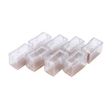 8 Pcs / Set Chair Legs Cover Rectangle Furniture Legs Protector with Rubber Sole(Transparent) In Australia - Darrahopens