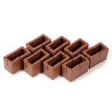 8 Pcs / Set Chair Legs Cover Rectangle Furniture Legs Protector with Rubber Sole(Coffee) In Australia - Darrahopens