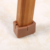 8 Pcs / Set Chair Legs Cover Rectangle Furniture Legs Protector with Rubber Sole(Coffee) In Australia - Darrahopens