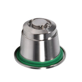 Stainless steel Refillable Reusable Coffee Capsule With Spoon Compatible For Nespresso Machine
