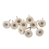 10PCS 25MM Wool Felt Polishing Buffing Drill Grinder Wheel Brushes With Handle For Rotary Tool In Australia - Darrahopens