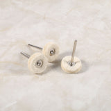 10PCS 25MM Wool Felt Polishing Buffing Drill Grinder Wheel Brushes With Handle For Rotary Tool