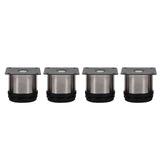 4Pcs Stainless Steel Height Adjustable Feet Cabinet Legs Round Stand Holder 60 X 60mm