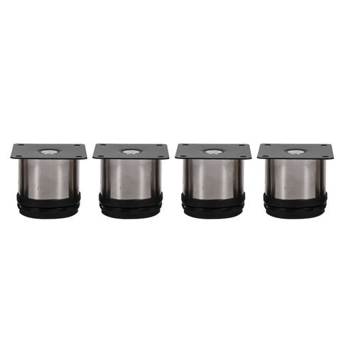 4Pcs Stainless Steel Height Adjustable Feet Cabinet Legs Round Stand Holder 60 X 60mm