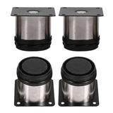 4Pcs Stainless Steel Height Adjustable Feet Cabinet Legs Round Stand Holder 60 X 60mm