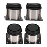 4Pcs Stainless Steel Height Adjustable Feet Cabinet Legs Round Stand Holder 60 X 60mm