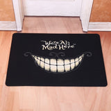 Funny Door Mat Rubber Floor Rug NOn slip Pad Indoor Outdoor Doormat Carpet 4#We're All Mad Here In Australia - Darrahopens