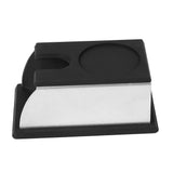 Coffee Tamper Holder Coffee Powder Maker Stand Rack Tool Stainless Steel Silicone (Black) In Australia - Darrahopens