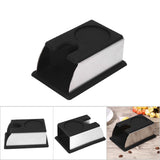 Coffee Tamper Holder Coffee Powder Maker Stand Rack Tool Stainless Steel Silicone (Black)