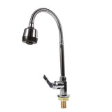 Zinc Alloy Swivel Spout Single Handle Sink Kitchen Faucet Pull Down Spray Cold Water Tap