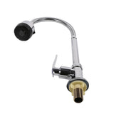 Zinc Alloy Swivel Spout Single Handle Sink Kitchen Faucet Pull Down Spray Cold Water Tap