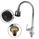 Zinc Alloy Swivel Spout Single Handle Sink Kitchen Faucet Pull Down Spray Cold Water Tap