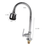 Zinc Alloy Swivel Spout Single Handle Sink Kitchen Faucet Pull Down Spray Cold Water Tap