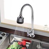 Zinc Alloy Swivel Spout Single Handle Sink Kitchen Faucet Pull Down Spray Cold Water Tap