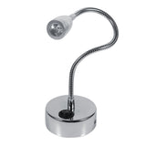 Silver LED Wall Lamps Flexible Gooseneck Bedroom Bedside Reading Light Warm White (Type 2)