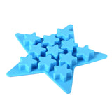 Five Star Shaped Cool Silicone Ice Cube Tray Freeze Mold Maker Tools for Club Bar Party (Blue) In Australia - Darrahopens