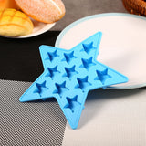 Five Star Shaped Cool Silicone Ice Cube Tray Freeze Mold Maker Tools for Club Bar Party (Blue) In Australia - Darrahopens