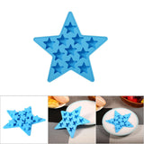 Five Star Shaped Cool Silicone Ice Cube Tray Freeze Mold Maker Tools for Club Bar Party (Blue) In Australia - Darrahopens
