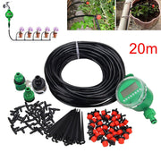 1 Set 20m Auto Timer Plant Self Watering Drip Irrigation Micro System Garden Dripper Hose Kits