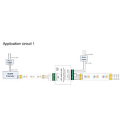 DC12-24V 24A RGBW Signal Amplifier 4 Channel Output Circuit Aluminum Shell LED Strip Controller