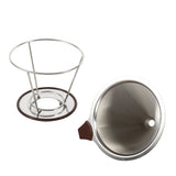 1x Portable 304 Stainless Steel Drip Dripper Double Layer Mesh Coffee Cone Filter Holder Infuse In Australia - Darrahopens