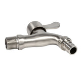G1/2'' Washing Machine Tub Tap 304 Stainless Steel Chrome Clod Water Faucet (Sharp Mouth)