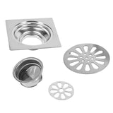 Thick Stainless Steel Square Antiodor Bathroom Floor Drain Cover Waste Gate Shower Drainer (Type 3) In Australia - Darrahopens
