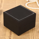 1Pc New Black PU Leather Watch Present Gift Display Case Bracelet Bangle Jewelry Storage Box
