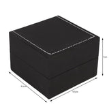 1Pc New Black PU Leather Watch Present Gift Display Case Bracelet Bangle Jewelry Storage Box