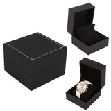 1Pc New Black PU Leather Watch Present Gift Display Case Bracelet Bangle Jewelry Storage Box