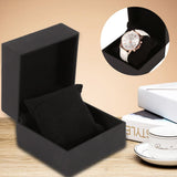 1Pc New Black PU Leather Watch Present Gift Display Case Bracelet Bangle Jewelry Storage Box