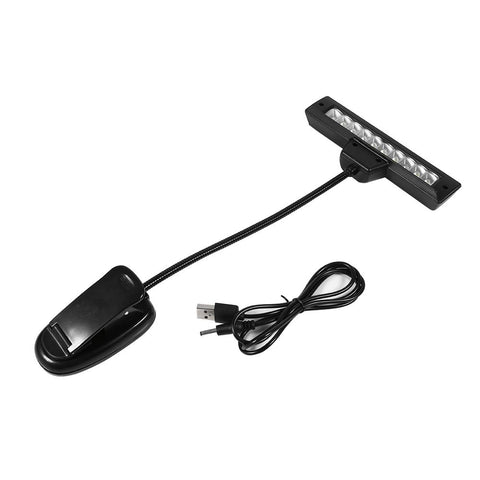 Portable 10 LED Clip on Music Stand Clamp Light Bedroom Desk Reading Lamp AC 110V ~220V 1# In Australia - Darrahopens