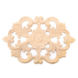 1Pc Wood Carved Onlay Applique Unpainted Furniture for Home Door Cabinet Decoration (30 x 19cm) In Australia - Darrahopens