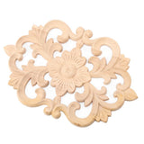 1Pc Wood Carved Onlay Applique Unpainted Furniture for Home Door Cabinet Decoration (30 x 19cm) In Australia - Darrahopens