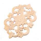 1Pc Wood Carved Onlay Applique Unpainted Furniture for Home Door Cabinet Decoration (30 x 19cm) In Australia - Darrahopens
