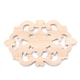 1Pc Wood Carved Onlay Applique Unpainted Furniture for Home Door Cabinet Decoration (30 x 19cm) In Australia - Darrahopens