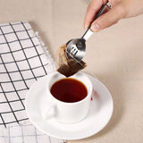 12CM Lightweight Stainless Steel Teabag Tongs Squeezer Strainer Grip Home Kitchen Craft Tool