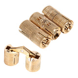 4pcs/pack Copper Cabinet Door Concealed Barrel Hinge for Worktops DIY Project 10mm