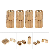 4pcs/pack Copper Cabinet Door Concealed Barrel Hinge for Worktops DIY Project 10mm
