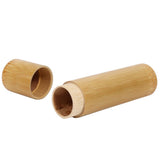 1Pc Round Portable Handmade Natural Bamboo Tea Jar Storage Holder Container Box (2.5 x 12cm)