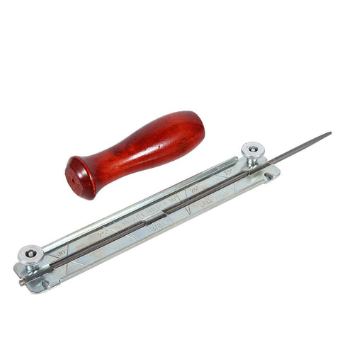 1x Chainsaw Saw Chain File & Filing Sharpening Kits with Wooden Holder Tool (4.0mm) In Australia - Darrahopens