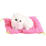 Super Cute Mini Simulation Sounding Sitting Kittens Cats Plush Toys Doll Christmas Gift White In Australia - Darrahopens