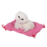 Super Cute Mini Simulation Sounding Sitting Kittens Cats Plush Toys Doll Christmas Gift White In Australia - Darrahopens