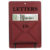 Wood Mail Letter Rack Key Holder Wall Storage Creative Home Decoration with Hook Hanger Red In Australia - Darrahopens