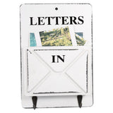 Wood Mail Letter Rack Key Holder Wall Storage Creative Home Decoration with Hook Hanger White In Australia - Darrahopens