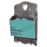 Wood Letter Rack Key Holder Wall Storage Creative Home Decoration with Hook Hanger Bluish Green In Australia - Darrahopens
