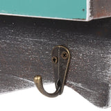 Wood Letter Rack Key Holder Wall Storage Creative Home Decoration with Hook Hanger Bluish Green In Australia - Darrahopens